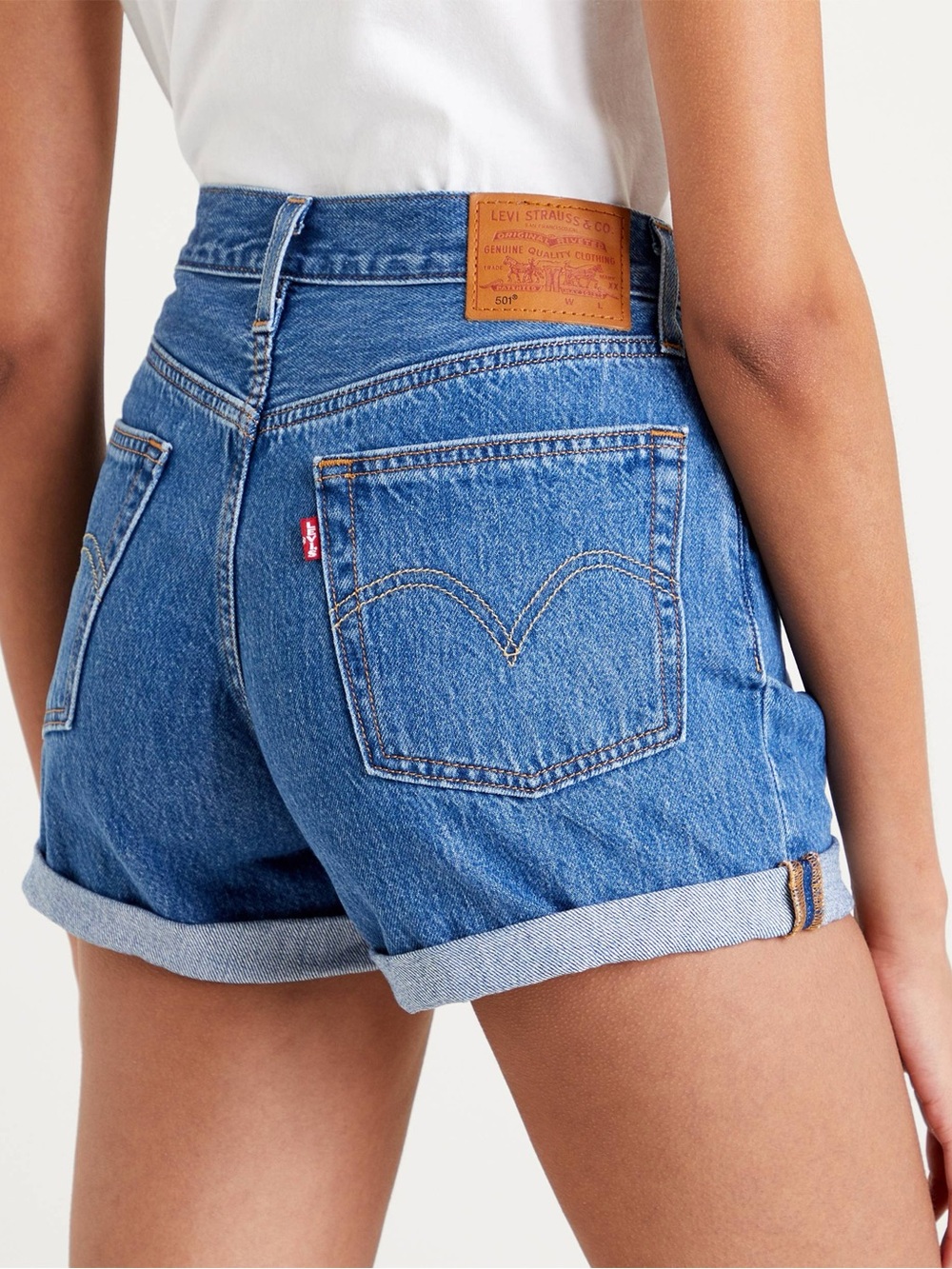 LEVI'S | 501 Classic High-Rise Blue Denim Shorts